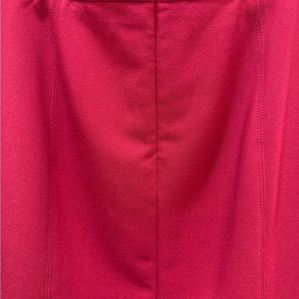 NWT White House Black Market Flounce Hem Pencil Skirt Empress Red Size 12 - Picture 5 of 5